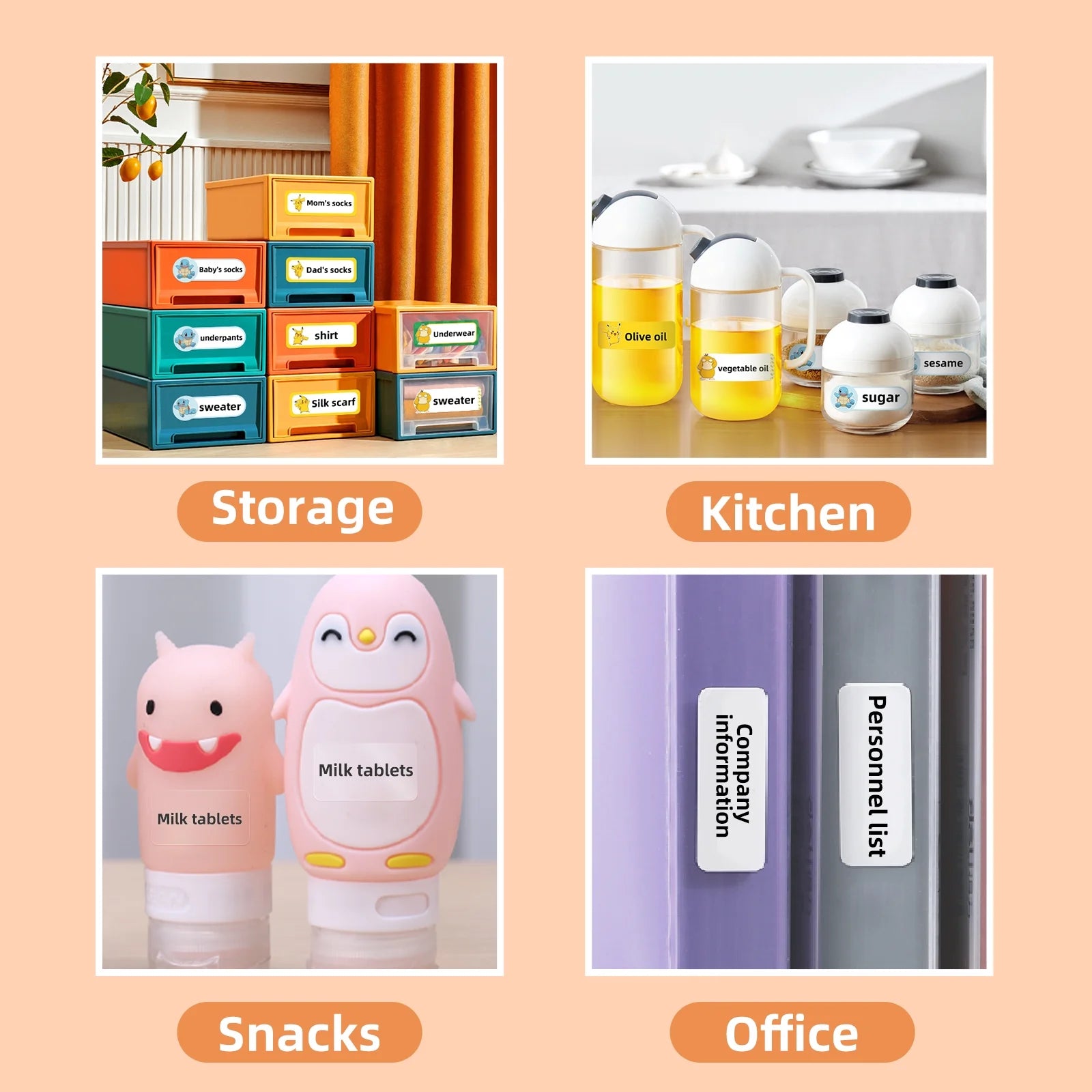 Label Maker D110 Portable Label Printer Inkless Labeler Sticker Bluetooth Label Maker Machine