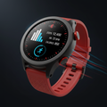 Smart Watch Ultra with AMOLED display and red accents
