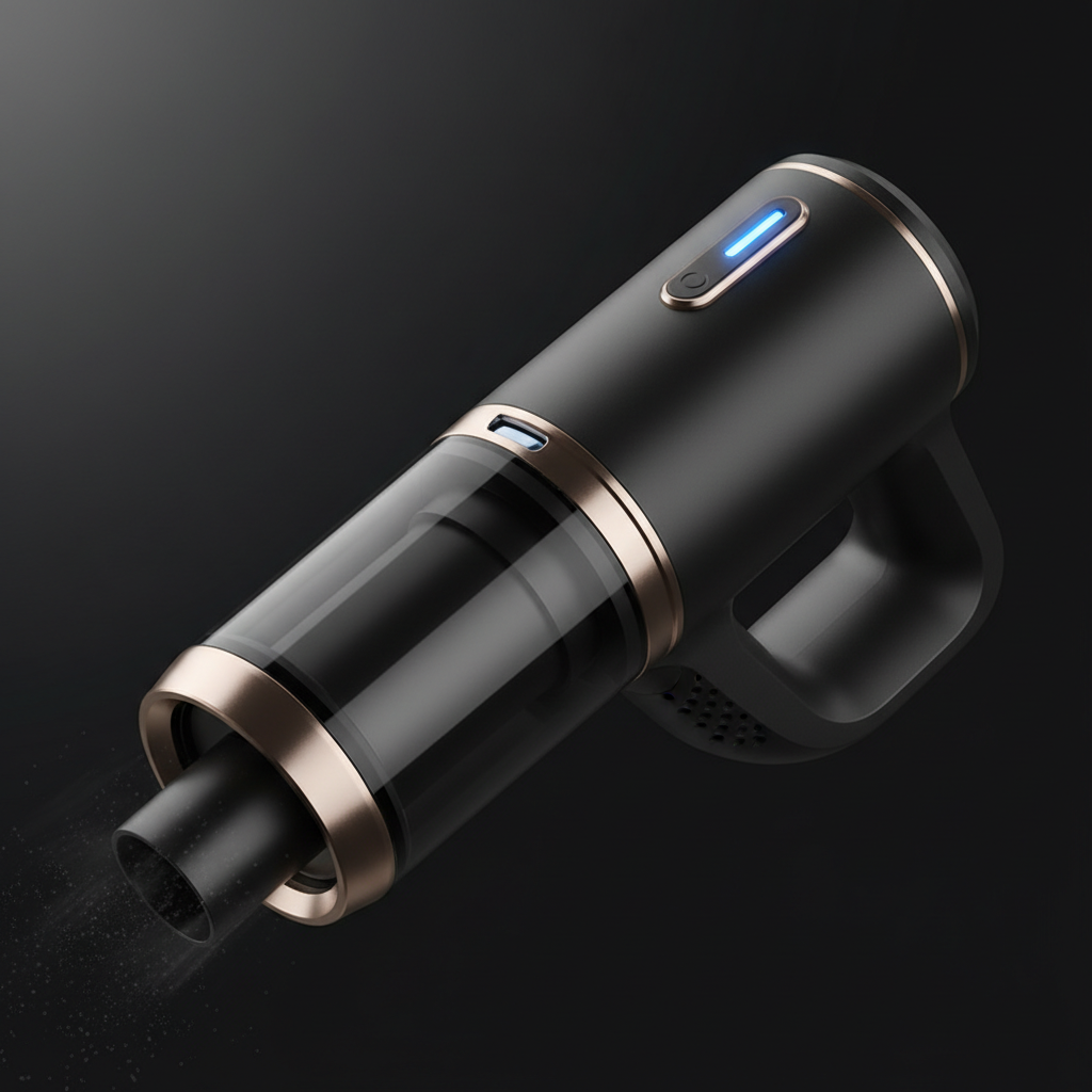 VacuPro Mini Handheld Vacuum Cleaner on dark background